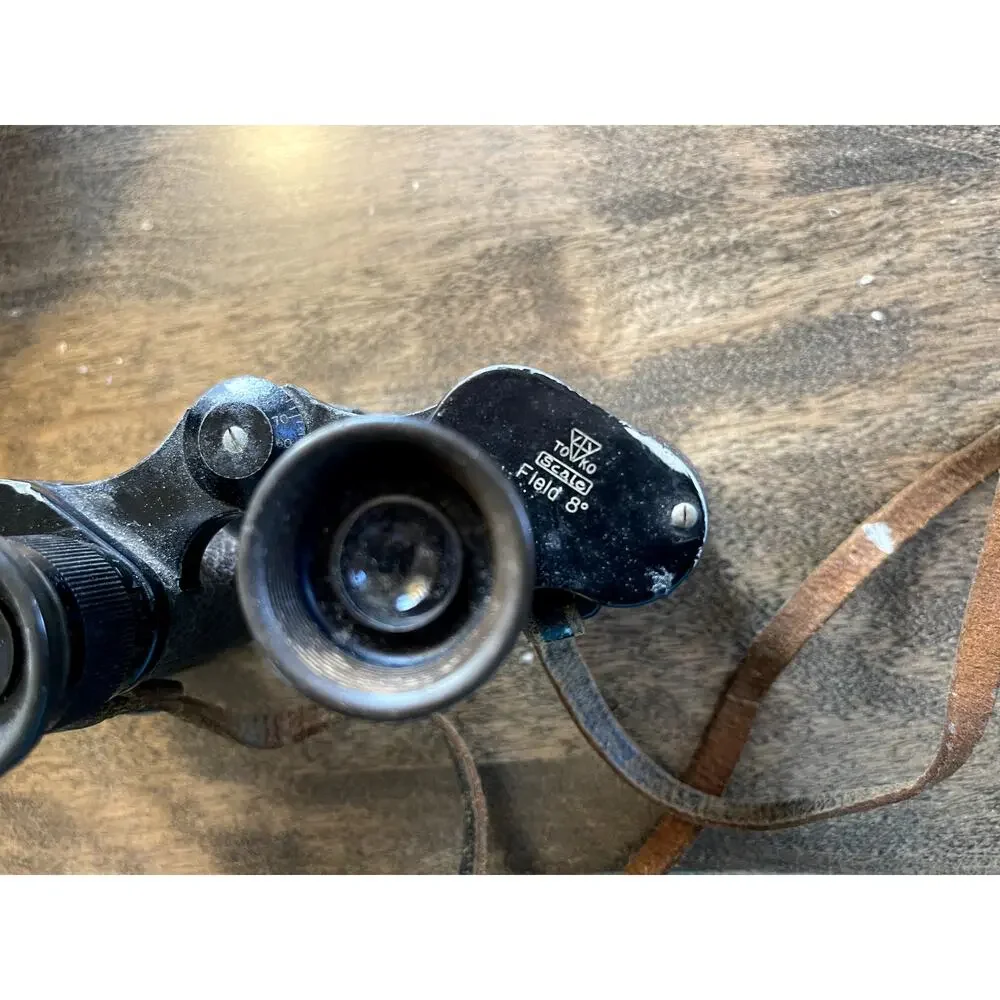 WW2 Japanese Field Binoculars with Leather Carrying‎ Case Renox 6 x 25